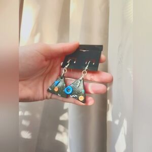 Retro Inspired Earrings, Art Jewelry, Statement Pieces, Unique